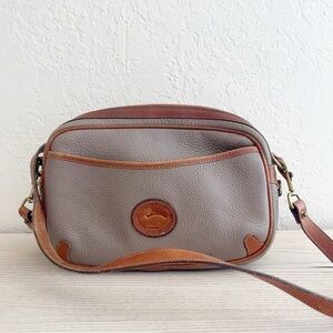 Dooney & Bourke Vintage Taupe All-Weather Leather Crossbody Shoulder Bag